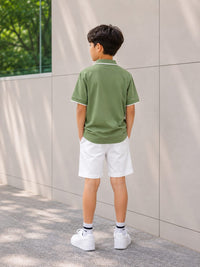 The Classic Tipped Polo in Olive