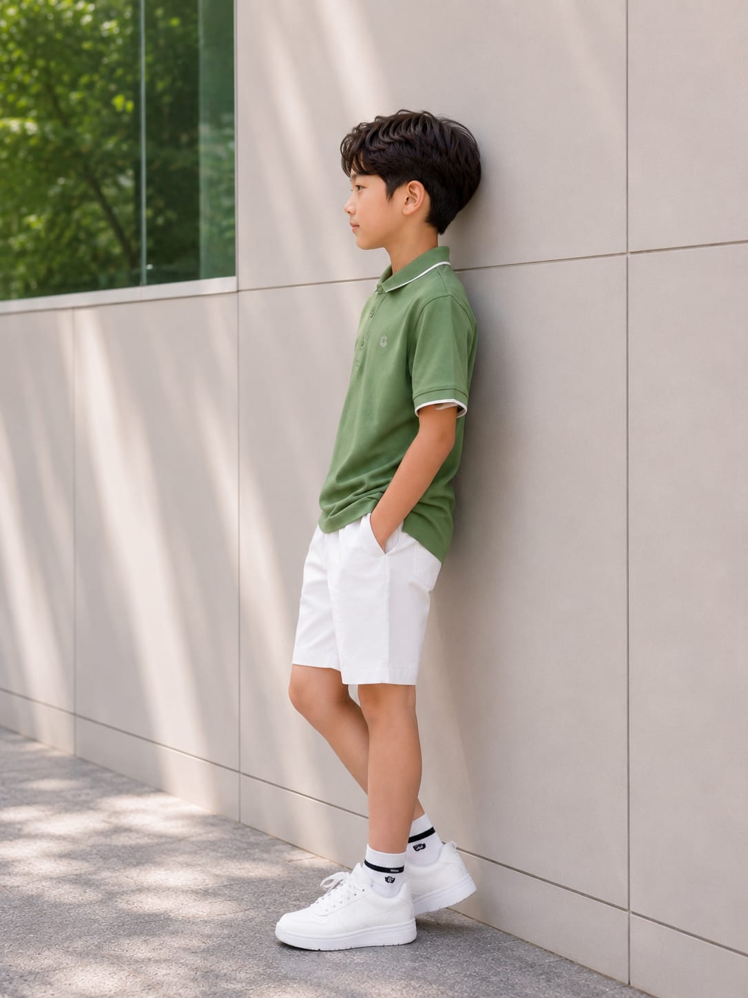 The Classic Tipped Polo in Olive