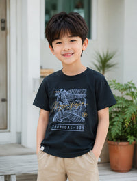 The "Magnifique" Tropical Tee in Navy