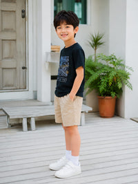 The "Magnifique" Tropical Tee in Navy