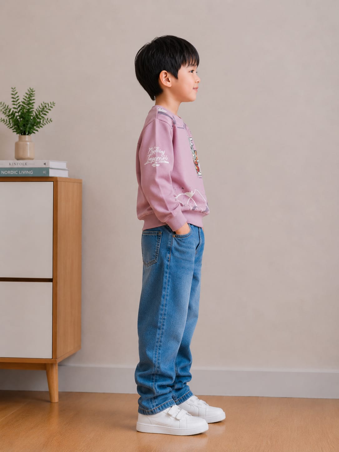 Dusty Mauve Full Sleeves T-Shirt