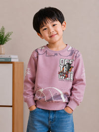Dusty Mauve Full Sleeves T-Shirt