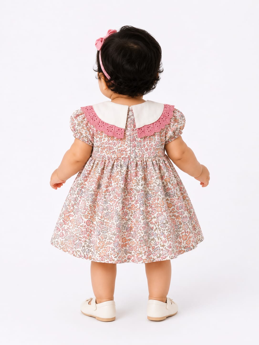 Girls Ditsy Floral Print Cotton Dress