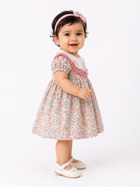Girls Ditsy Floral Print Cotton Dress