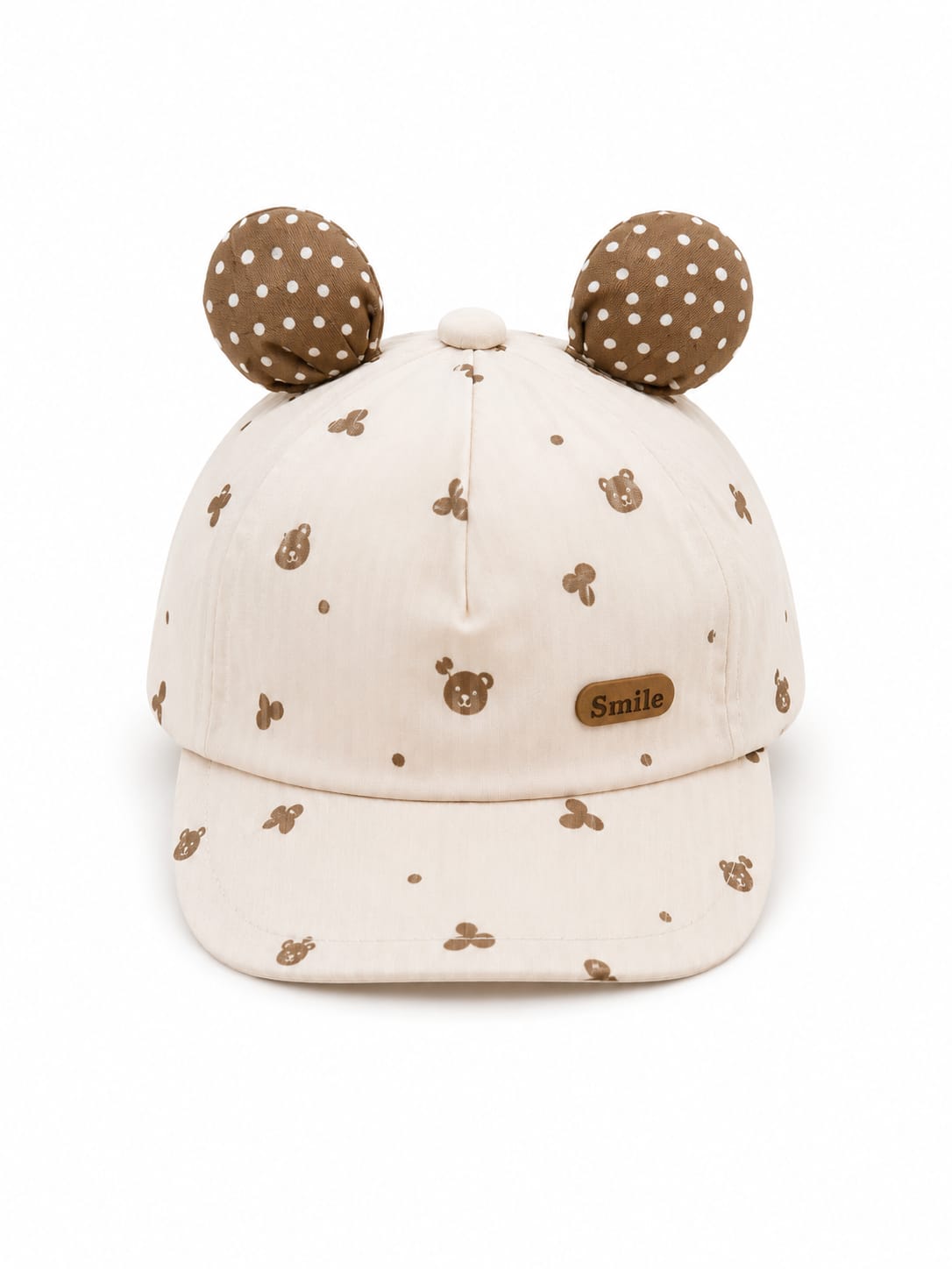 The "Smile" Bear Polka-Dot Infant Cap