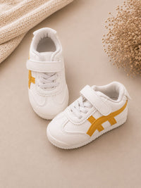 Classic White Sneakers Blue Mustard Style