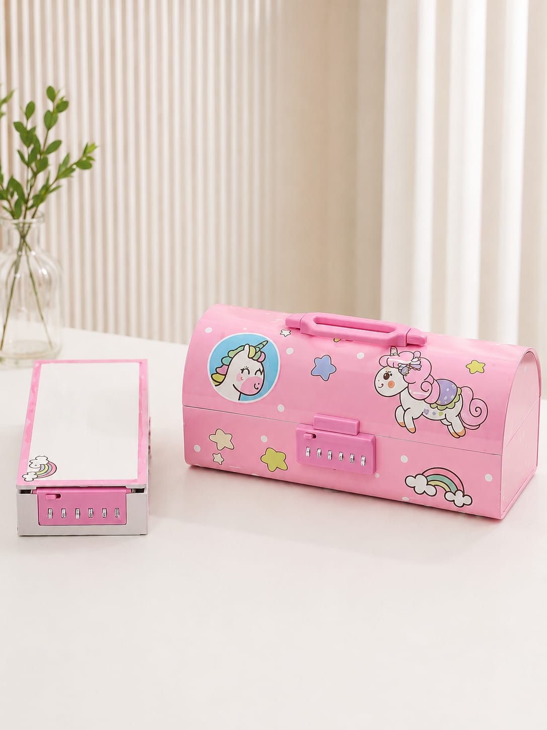 Magical Unicorn Password-Locked Trunk Pencil Case