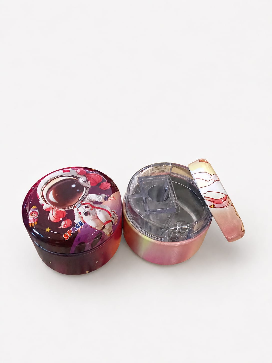 Cosmic Astronaut Enclosed Tin Pencil Sharpener