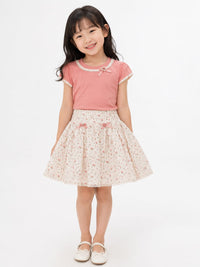 Charming Two-Piece Floral Skirt & Top Set