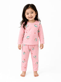 Toddler Girl’s Playful Bunny Cotton Pajama Set
