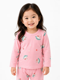 Toddler Girl’s Playful Bunny Cotton Pajama Set