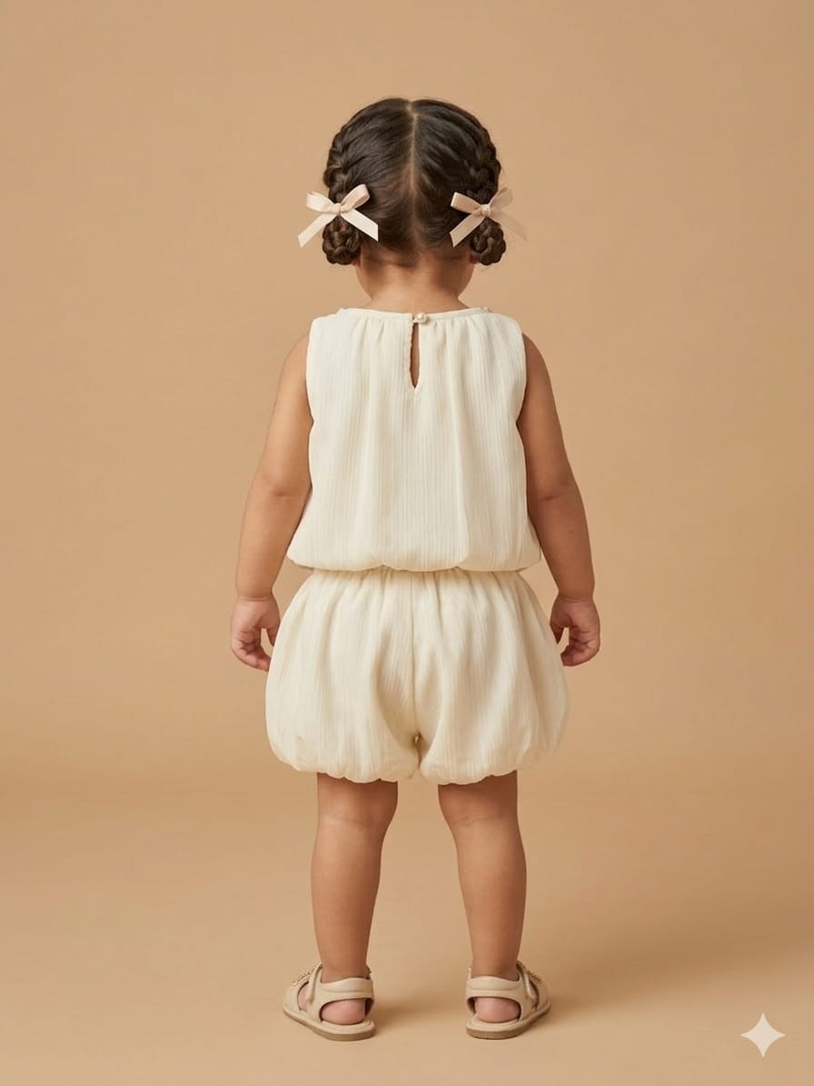 Toddler Girls' Georgette Bow & Bloomer Set