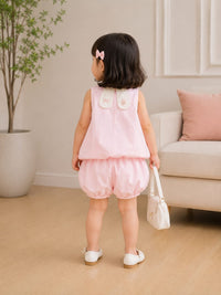 Toddler Girls' Bunny Motif Blouson & Bloomer Set