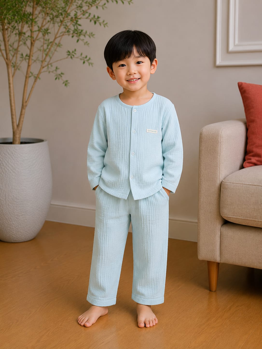 Cozy Muslin Cotton Loungewear & Pajama Set