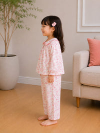 Vintage Floral Ruffled Pajama & Nightwear Set
