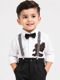 Dapper Gentleman Boys' Formal Suspender Suit Set