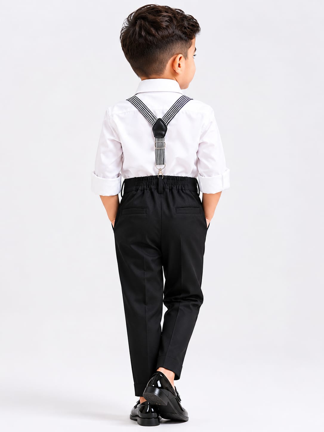 Dapper Gentleman Boys' Formal Suspender Suit Set