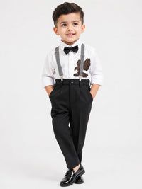 Dapper Gentleman Boys' Formal Suspender Suit Set