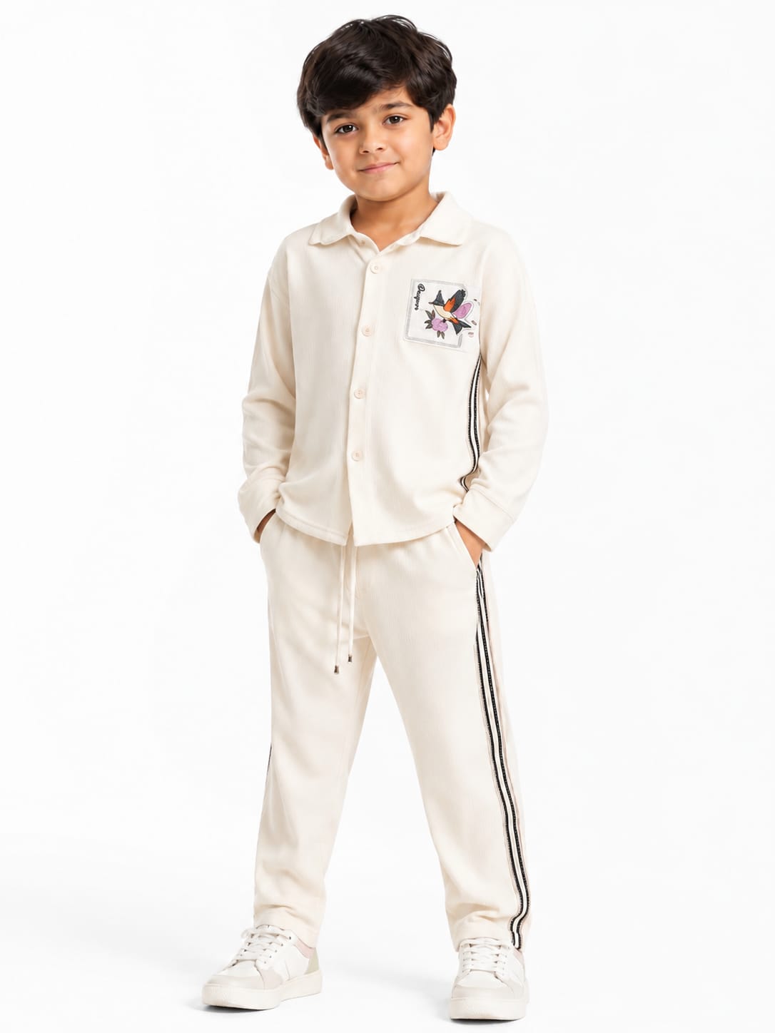 Boys' Luxury Ribbed Loungewear Co-Ord Set