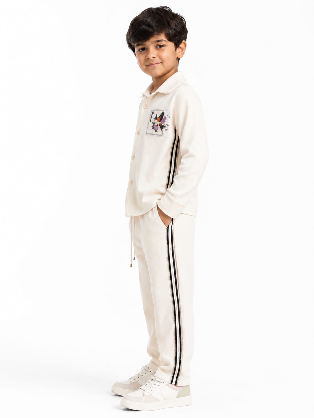 Boys' Luxury Ribbed Loungewear Co-Ord Set