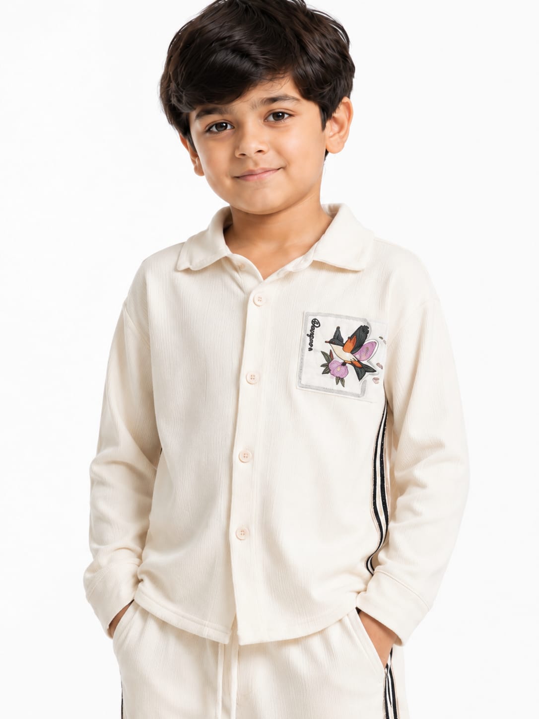 Boys' Luxury Ribbed Loungewear Co-Ord Set