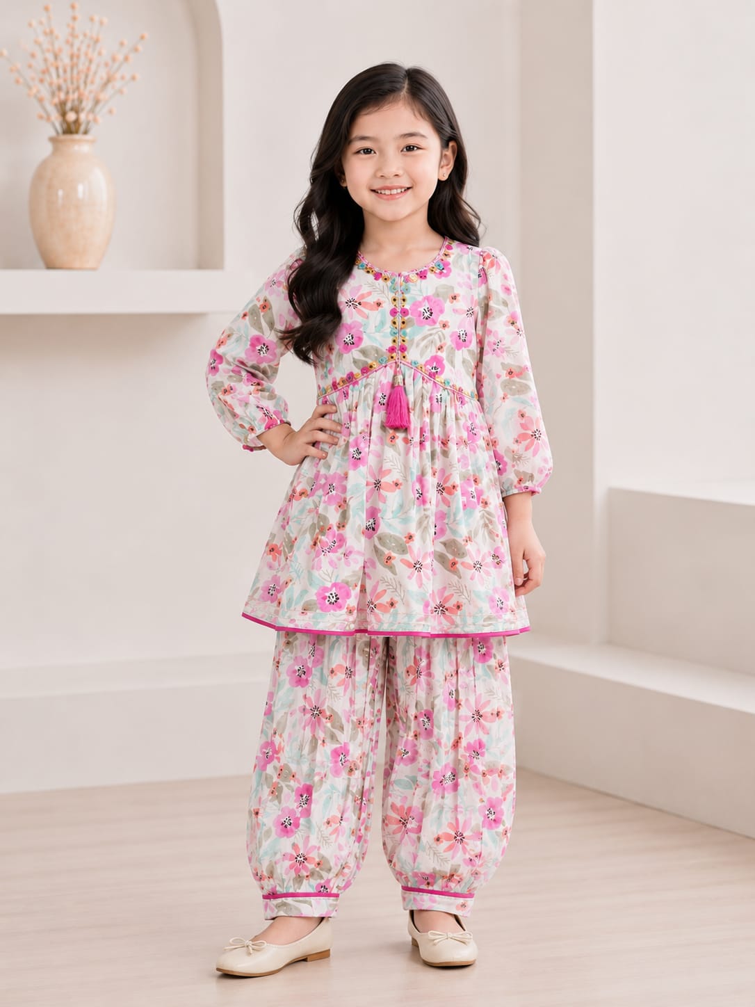 Floral multicolor Kurta Set