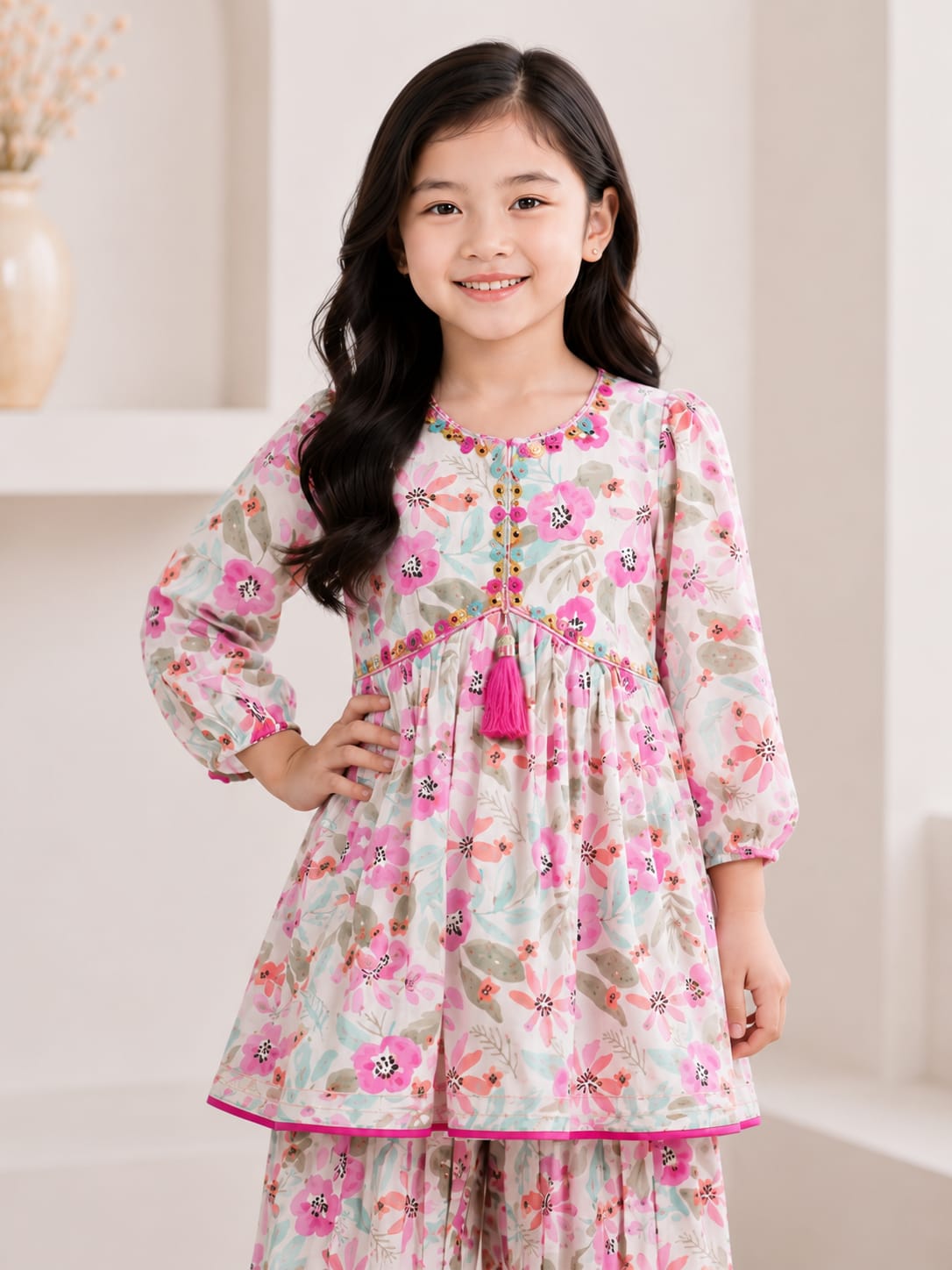 Floral multicolor Kurta Set