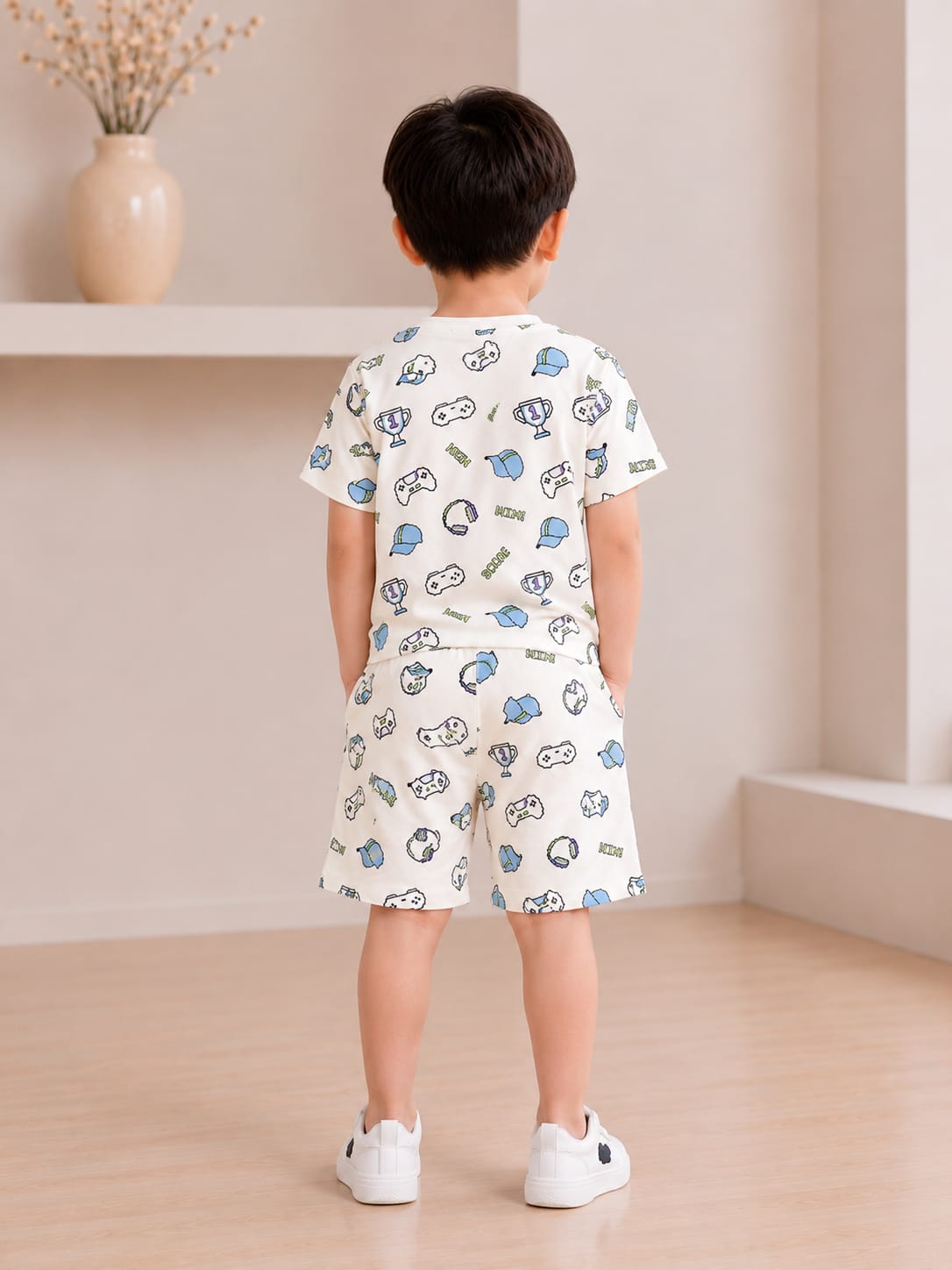 Boys' Graphic Print Casual Cord Set