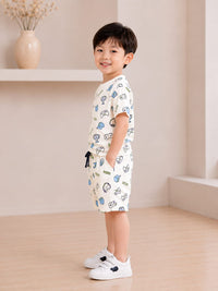 Boys' Graphic Print Casual Cord Set