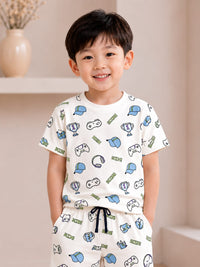 Boys' Graphic Print Casual Cord Set