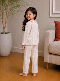 Ultrasoft Lavender Ditsy Floral Ribbed Night wear Set