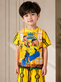Boys' Football Fan Graphic Casual Cord Set