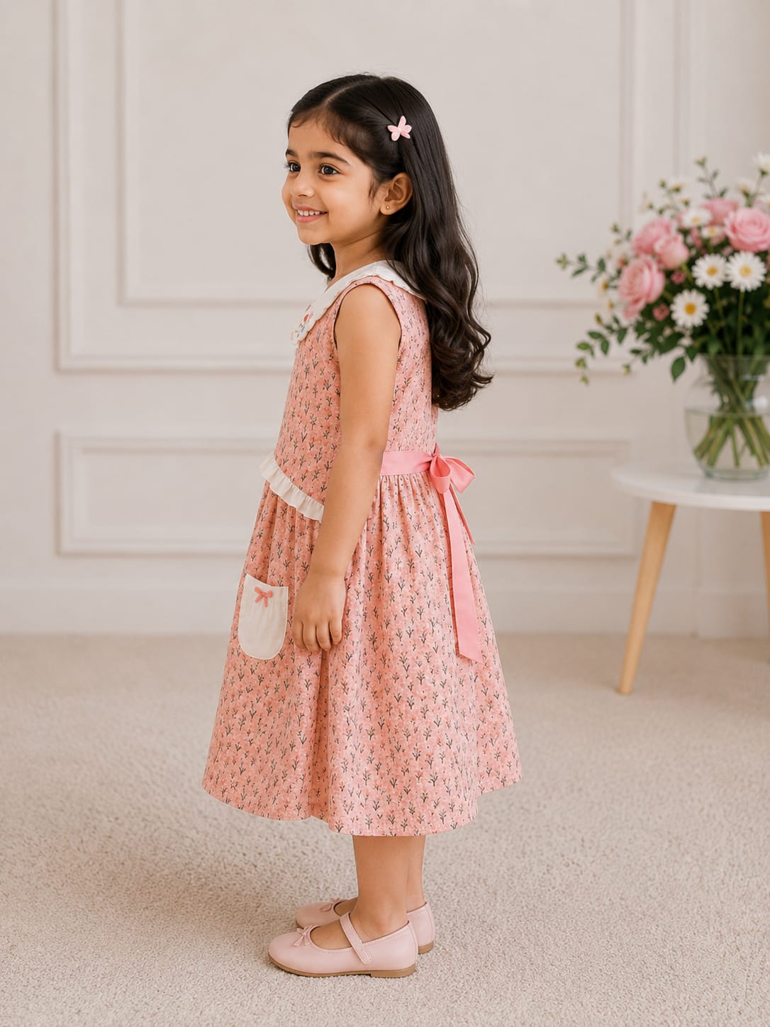 Cottagecore Embroidered Peter Pan Collar Frock