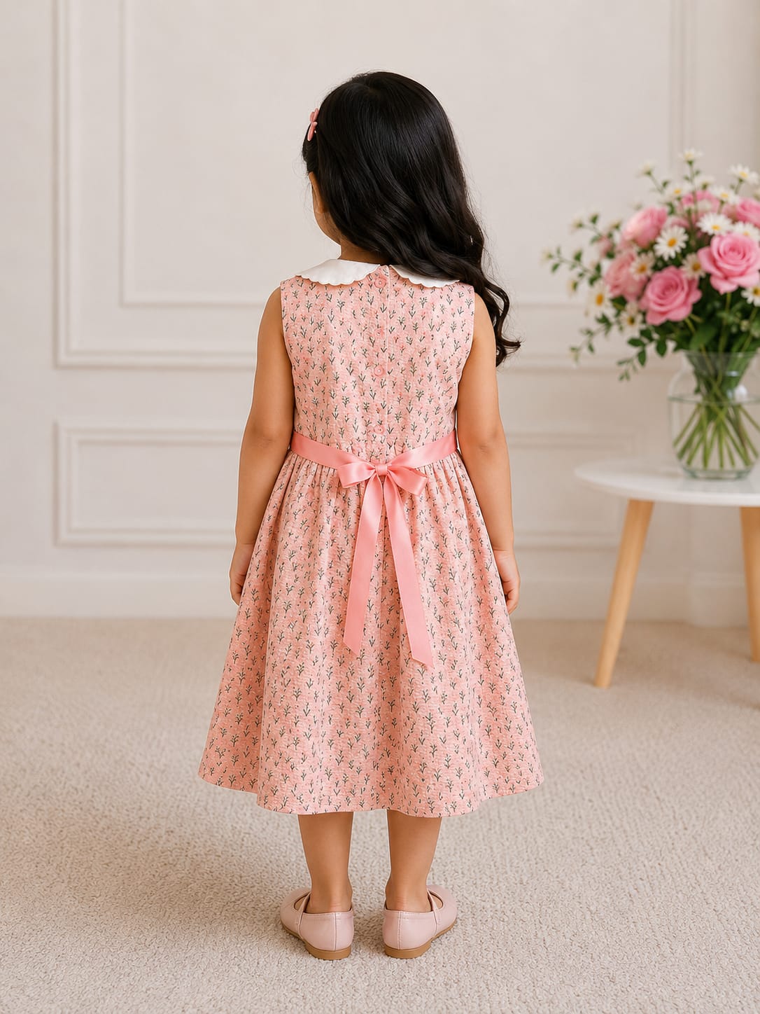 Cottagecore Embroidered Peter Pan Collar Frock