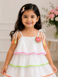 Whimsical Rainbow Tiered Summer Frock
