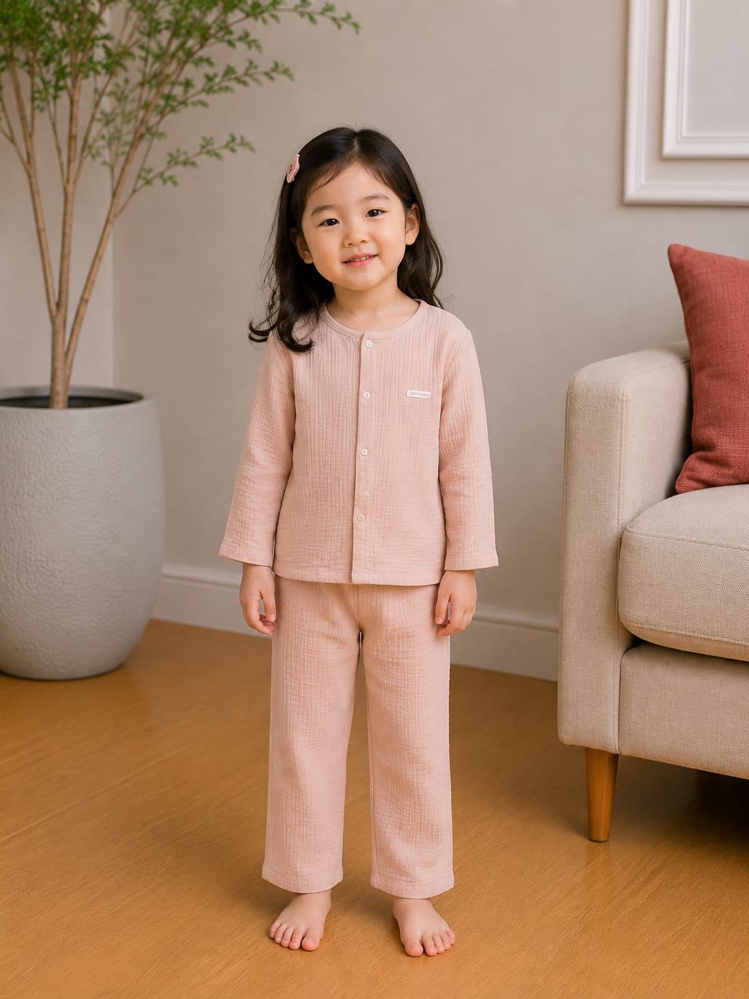 Cozy Muslin Cotton Loungewear & Pajama Set