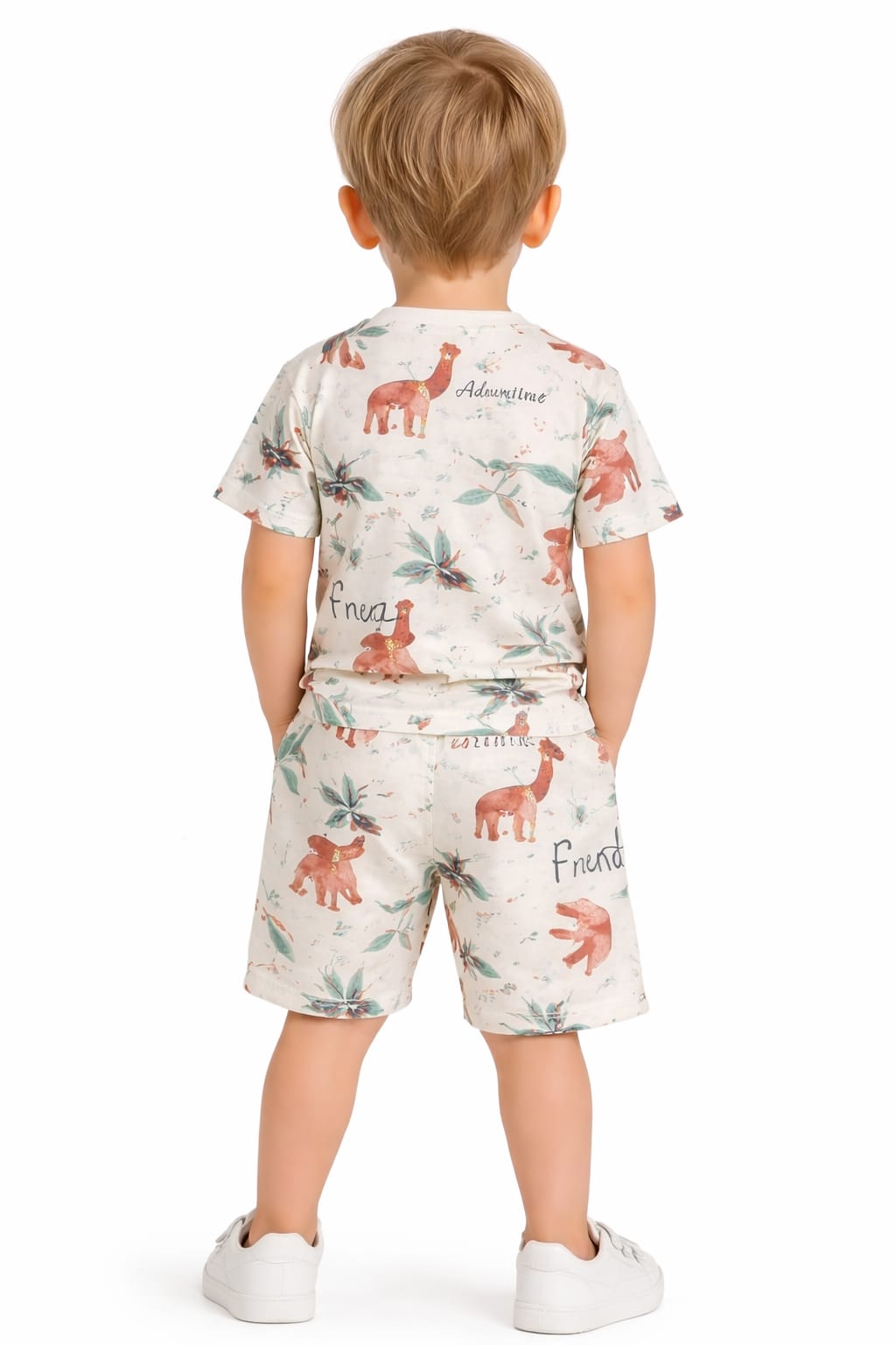 Toddler Boys' "Jungle Adventure" Allover Print T-Shirt and Shorts Set