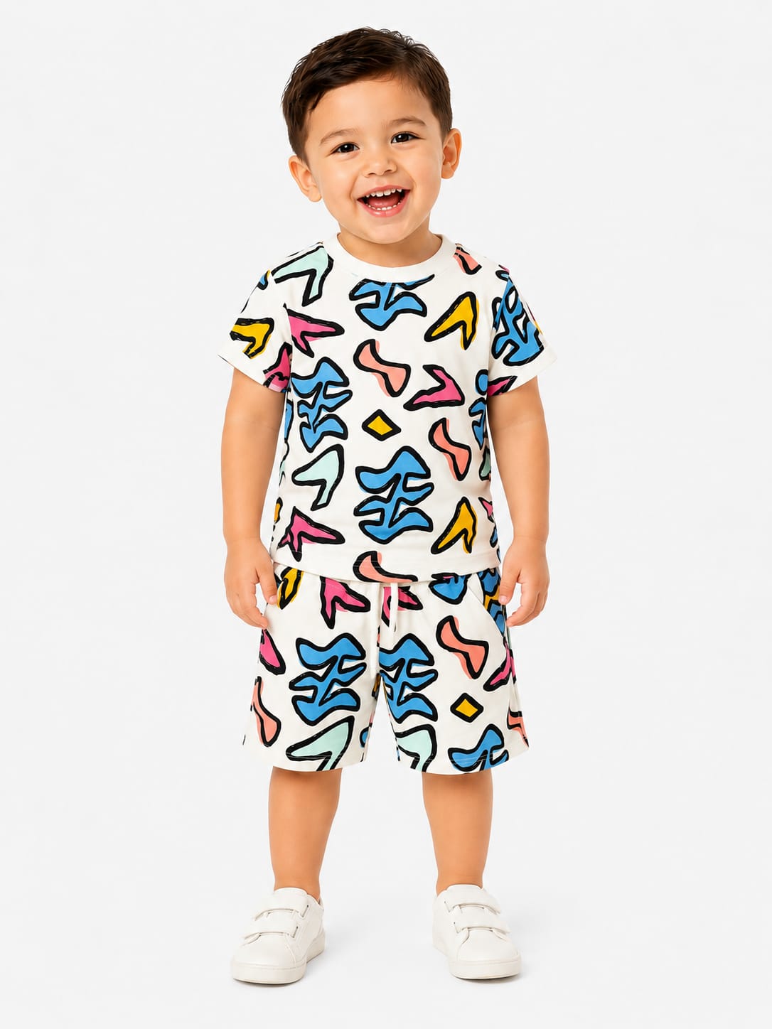 Abstract Doodle Two-Piece Playwear Set