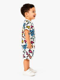 Abstract Doodle Two-Piece Playwear Set