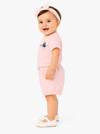 California Bear Two-Piece Summer Set – Powder Pink