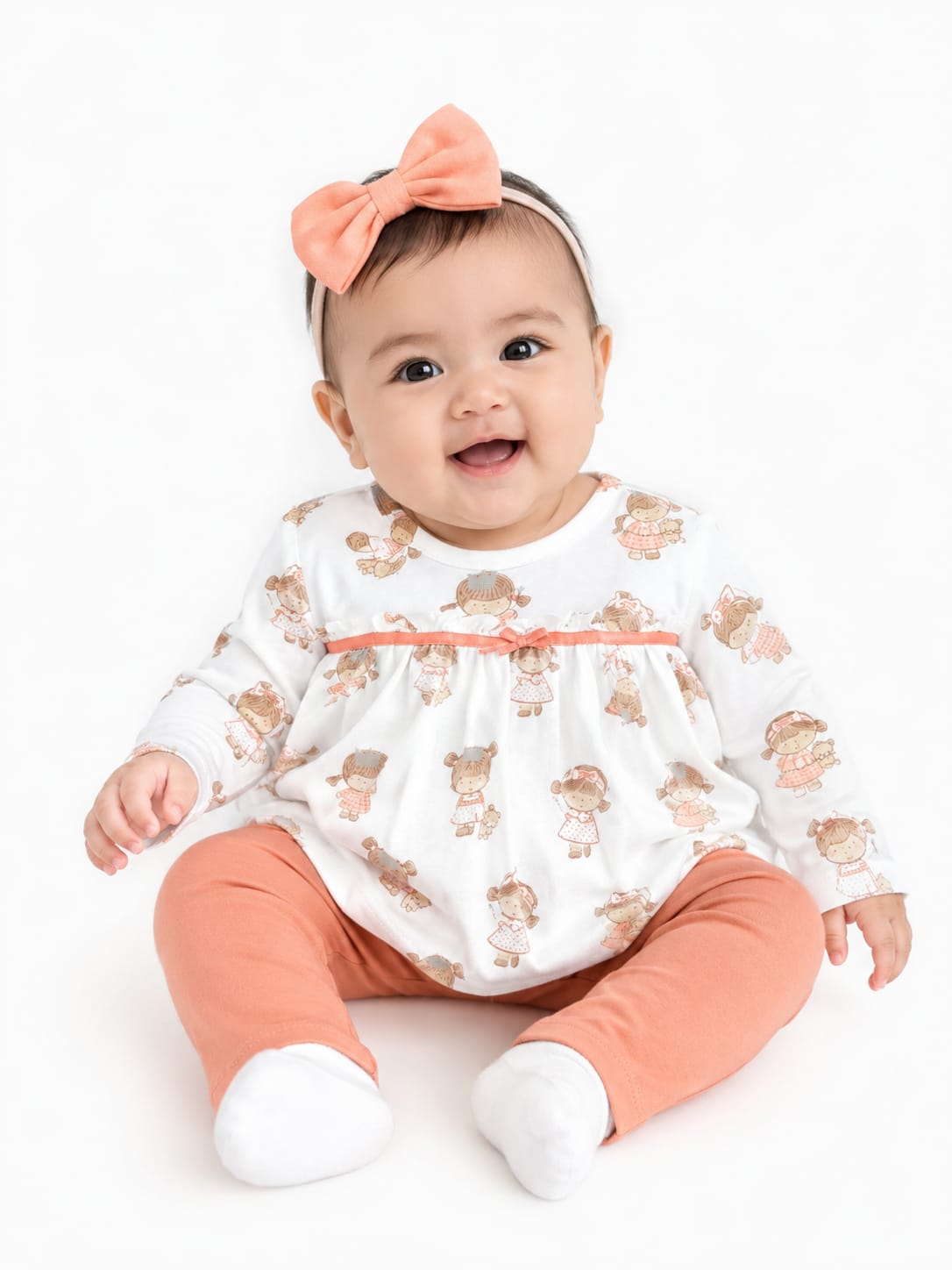 Vintage Doll Three-Piece Tunic and Leggings Set