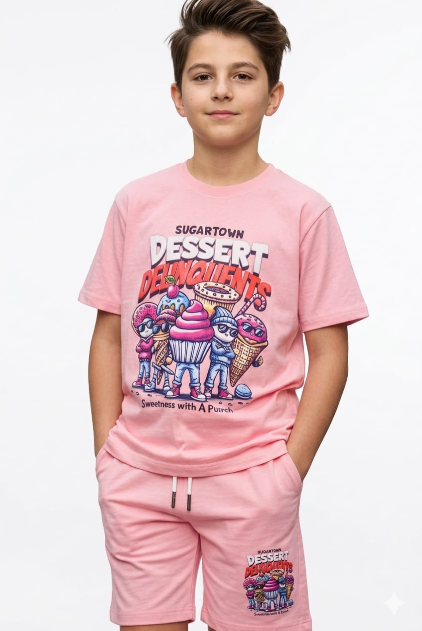 Sugartown "Dessert Delinquents" Two-Piece Graphic Set