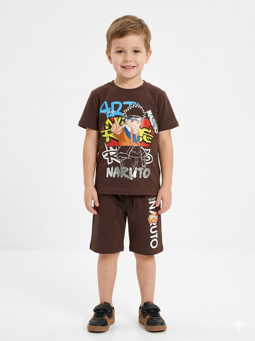 Naruto Anime Two-Piece Co-ord Shorts Set