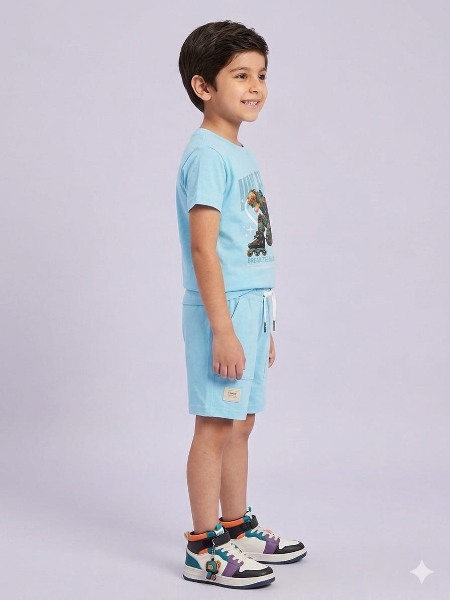 "Live Free" Skater Two-Piece Co-ord Shorts Set