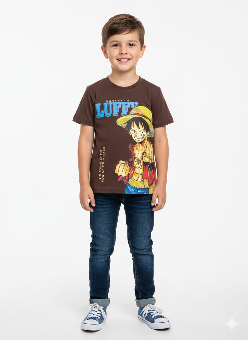 One Piece Luffy Graphic Cotton T-Shirt