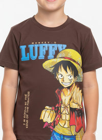 One Piece Luffy Graphic Cotton T-Shirt