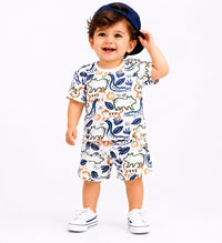 Toddler Boys' Illustrated Jungle Sketch Co-Ord Set