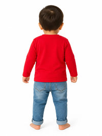 Toddler Essential Long Sleeve Crimson T-Shirt