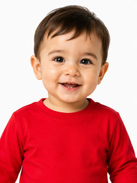 Toddler Essential Long Sleeve Crimson T-Shirt