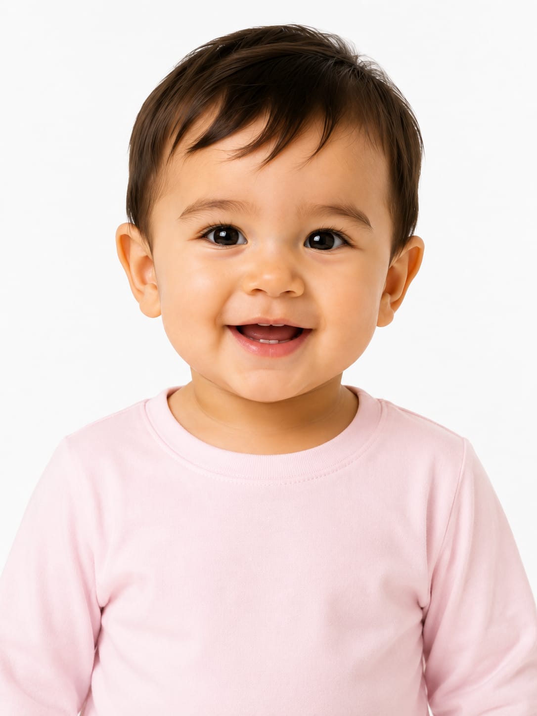 Toddler Essential Long Sleeve Pastel Pink T-Shirt